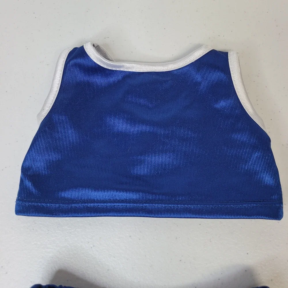 Build A Bear BAB GWL Great Wolf Lodge Cheerleader Outfit Blue Silver with Shoes‎
